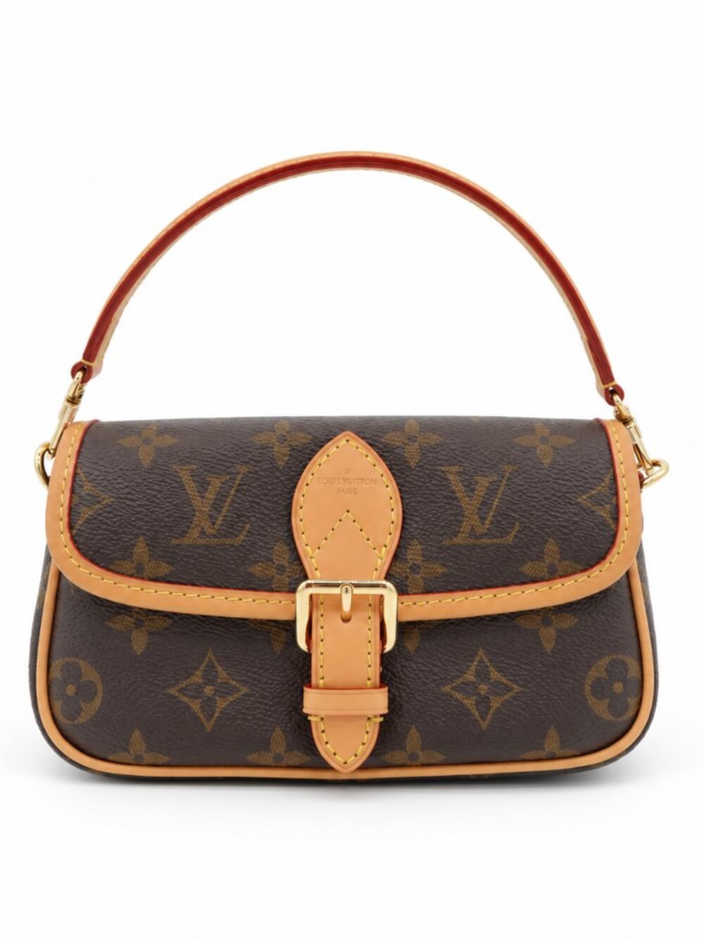 Louis Vuitton Nano Diane Monogram Canvas Shoulder Bag Brown